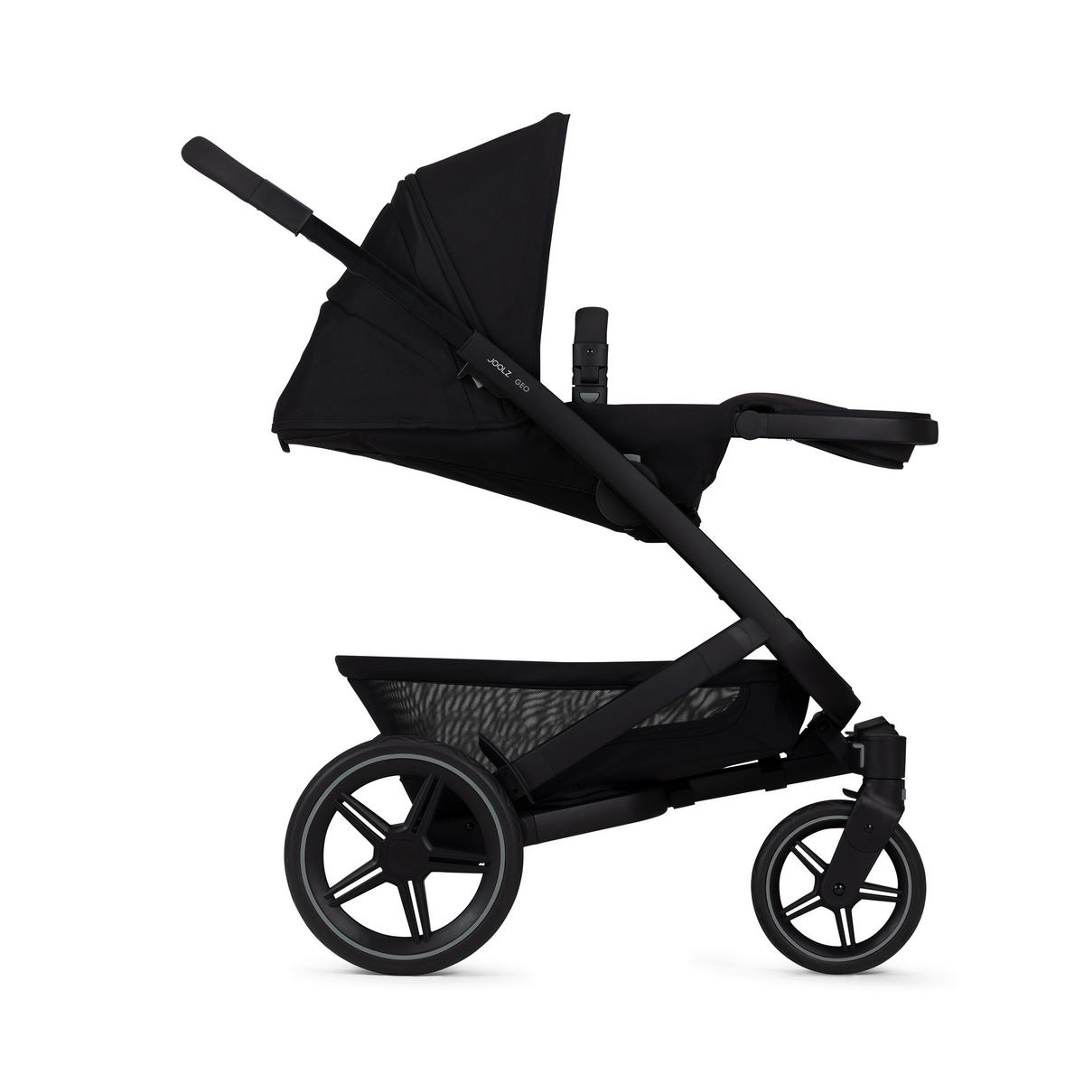 KINDERWAGENSET Geo3 Mono  - Schwarz, Basics, Textil/Metall (60/92-113/77-105cm) - Joolz