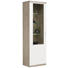VITRINE in Eichefarben, Weiß - Eichefarben/Alufarben, KONVENTIONELL, Glas/Holzwerkstoff (60/197/40cm) - Xora VITRINE in Eichefarben, Weiß - Eichefarben/Alufarben, KONVENTIONELL, Glas/Holzwerkstoff (60/197/40cm) - Xora