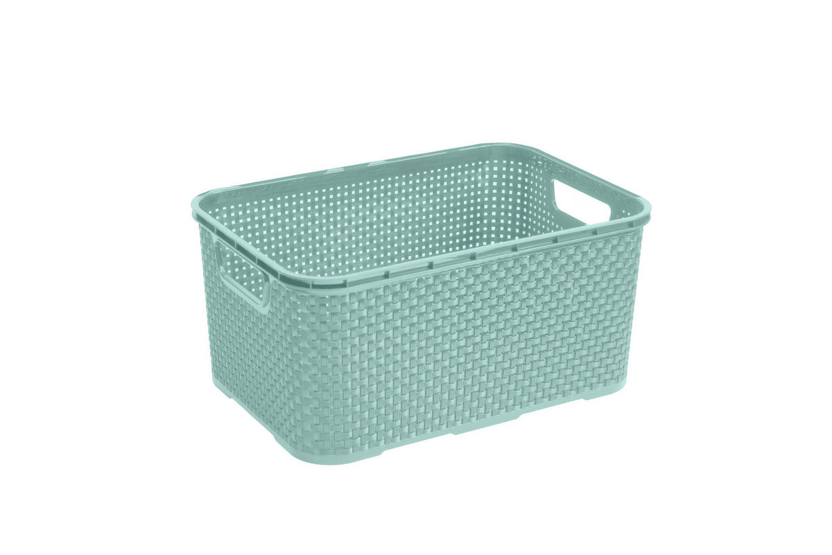 ÚLOŽNÝ KOŠÍK, plast - mätovozelená, Basics, plast (28,5/19,5/12,9cm) - My Baby Lou