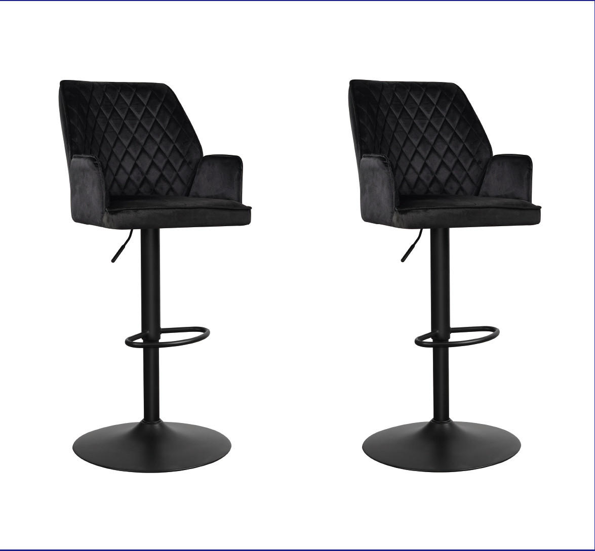 Mid.you Barhocker-Set Schwarz 54x100x58 cm