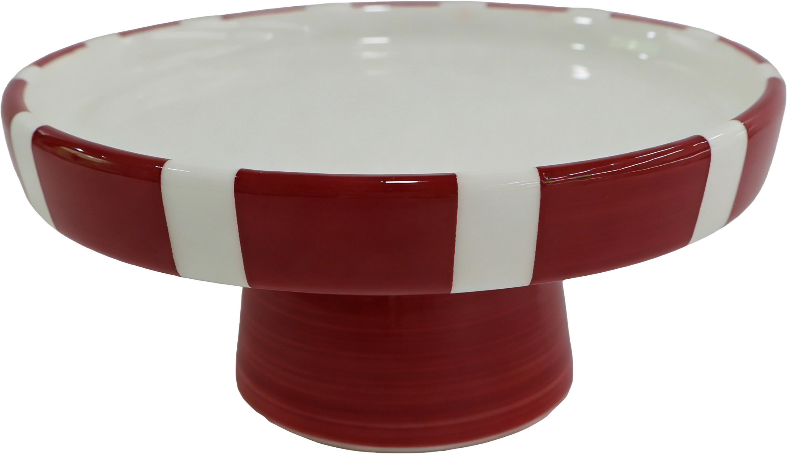 DEKOSCHALE - Rot/Weiß, LIFESTYLE, Keramik (17,2/6,5cm) - X-Mas