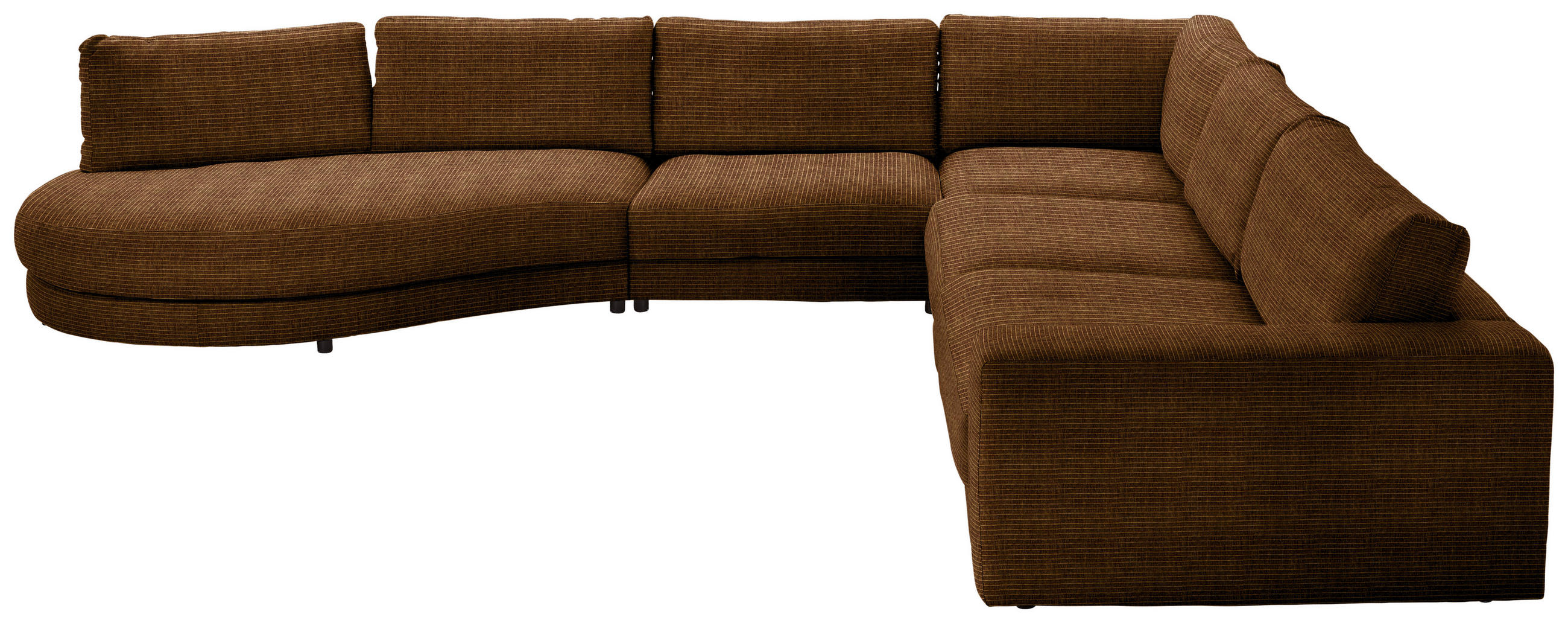 ECKSOFA in Chenille, Cord Messingfarben  425/365 cm  - Messingfarben/Schwarz, Design, Kunststoff/Textil (425/365cm) - Lomoco