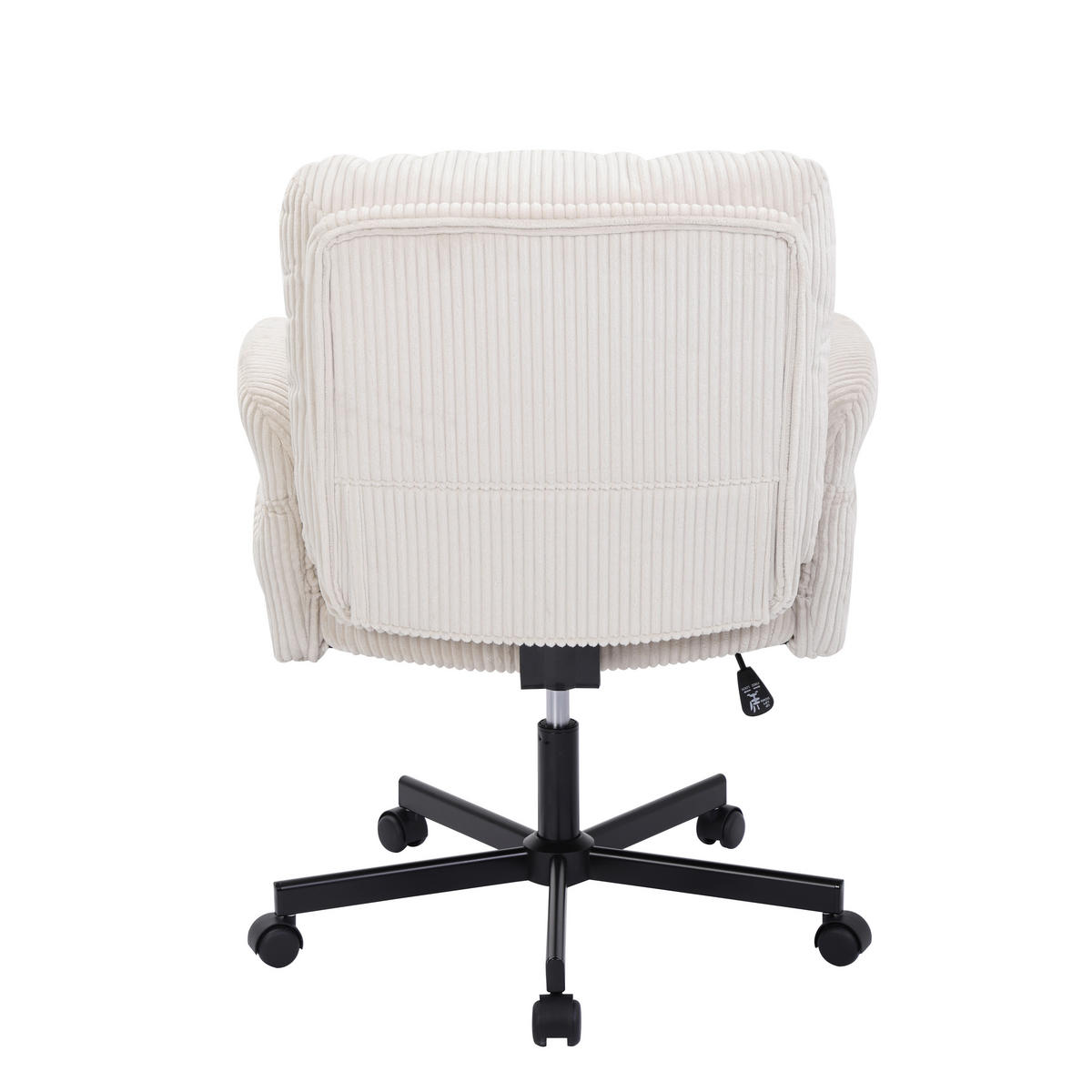 DREHSTUHL Cord Schwarz, Beige  - Beige/Schwarz, Design, Kunststoff/Textil (73/91/101/68cm) - Stylife