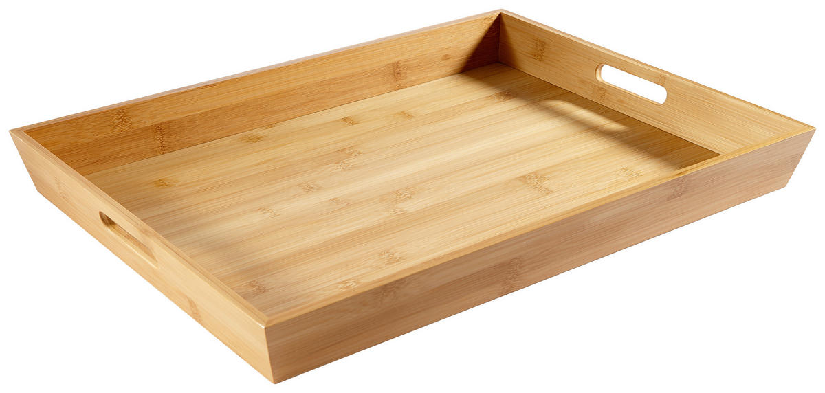 SERVIERTABLETT Holz Bambus  - Hellbraun, Basics, Holz (48/35,5/5,5cm) - Justinus