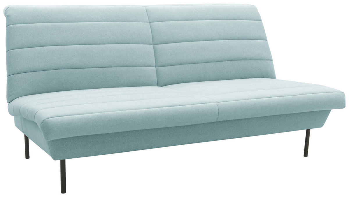 2-SITZER-SOFA Mintgrau  - Mintgrau/Schwarz, Design, Textil/Metall (185/92/103cm) - LOOKS by W.Joop