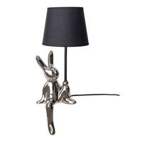 TISCHLEUCHTE HELGE 18/45 cm  - Chromfarben/Schwarz, LIFESTYLE, Keramik/Textil (18/45cm) - Näve