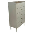 HIGHBOARD SNOW  in 70/121,6/40 cm  - Eichefarben/Goldfarben, Design, Holzwerkstoff/Metall (70/121,6/40cm) - Xora
