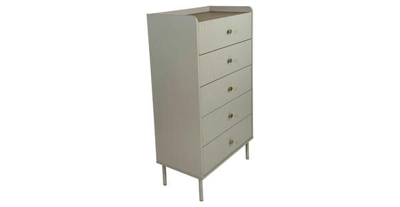 HIGHBOARD SNOW in 70/121,6/40 cm - Eichefarben/Goldfarben, Design, Holzwerkstoff/Metall (70/121,6/40cm) - Xora