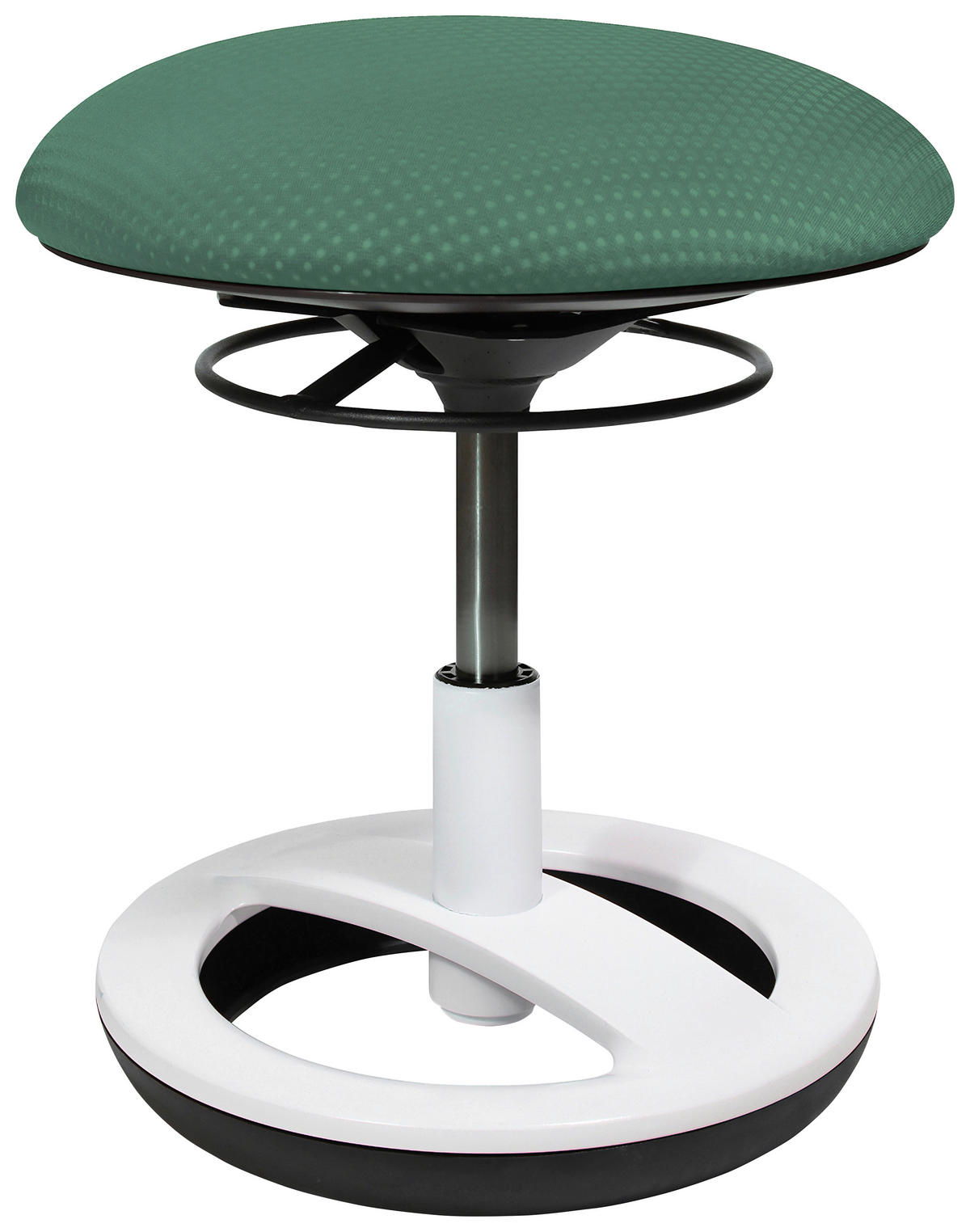 DREHHOCKER Schwarz, Weiß, Dunkelgrün  - Dunkelgrün/Schwarz, Basics, Kunststoff/Textil (38,5/38-46/38,5cm) - Xora