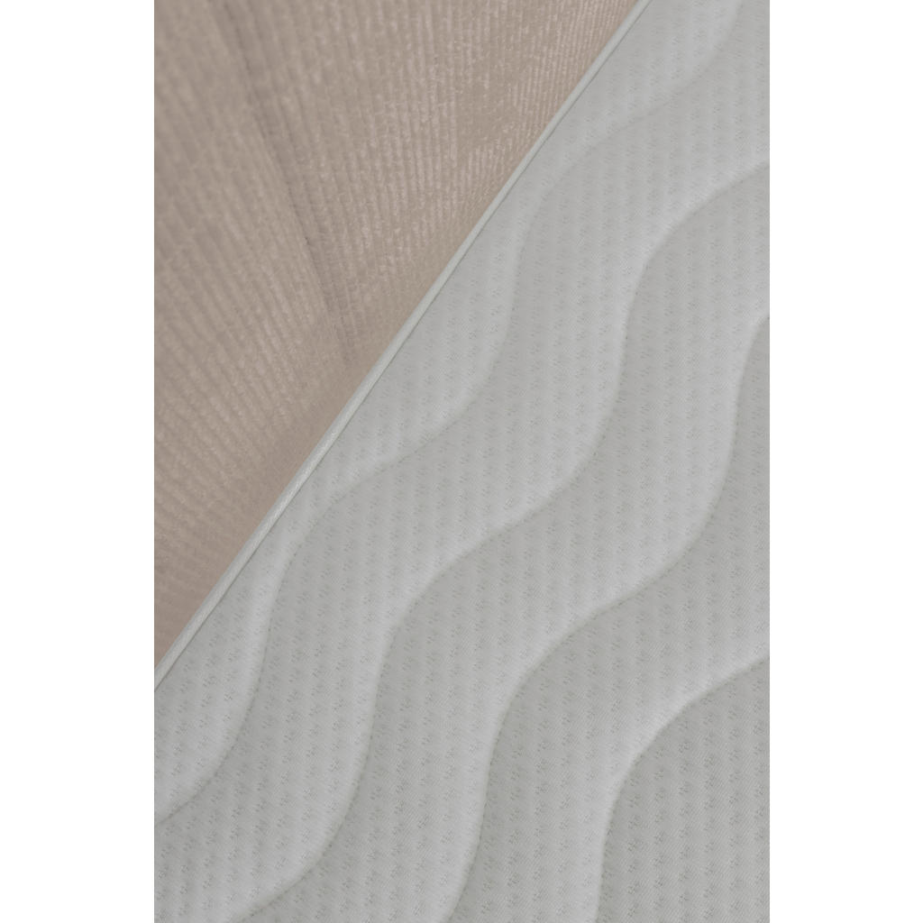 Thumbnail - Welnova Boxspringbett, Perlmutt, Textil, H3, 7-Zonen, Höhe ca. 19 cm, 120x200 cm, Topper durchgehend, Partnermatratze mi...