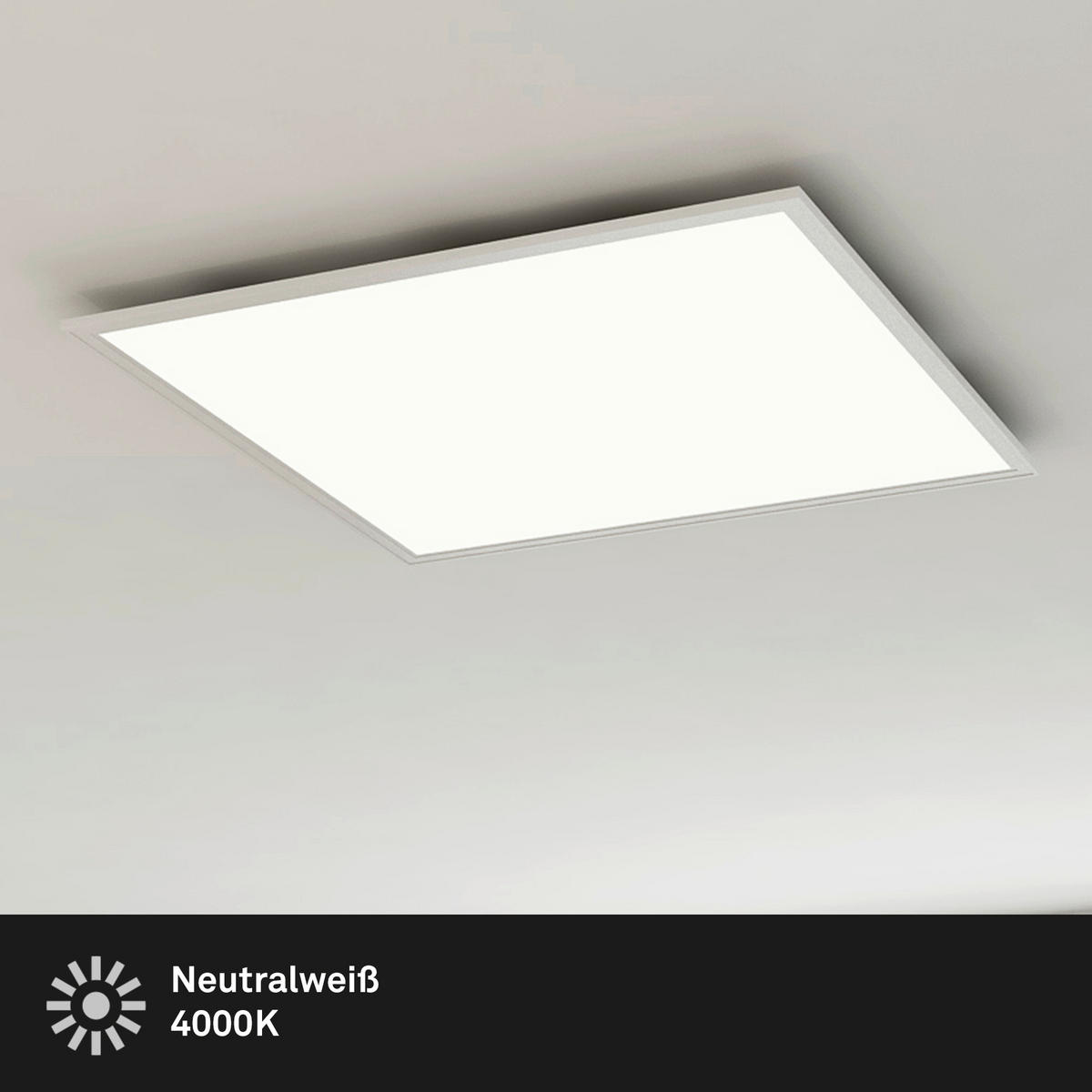 LED-DECKENLEUCHTE 59.5/59.5/6 cm   - Weiß, Design, Kunststoff (59.5/59.5/6cm)