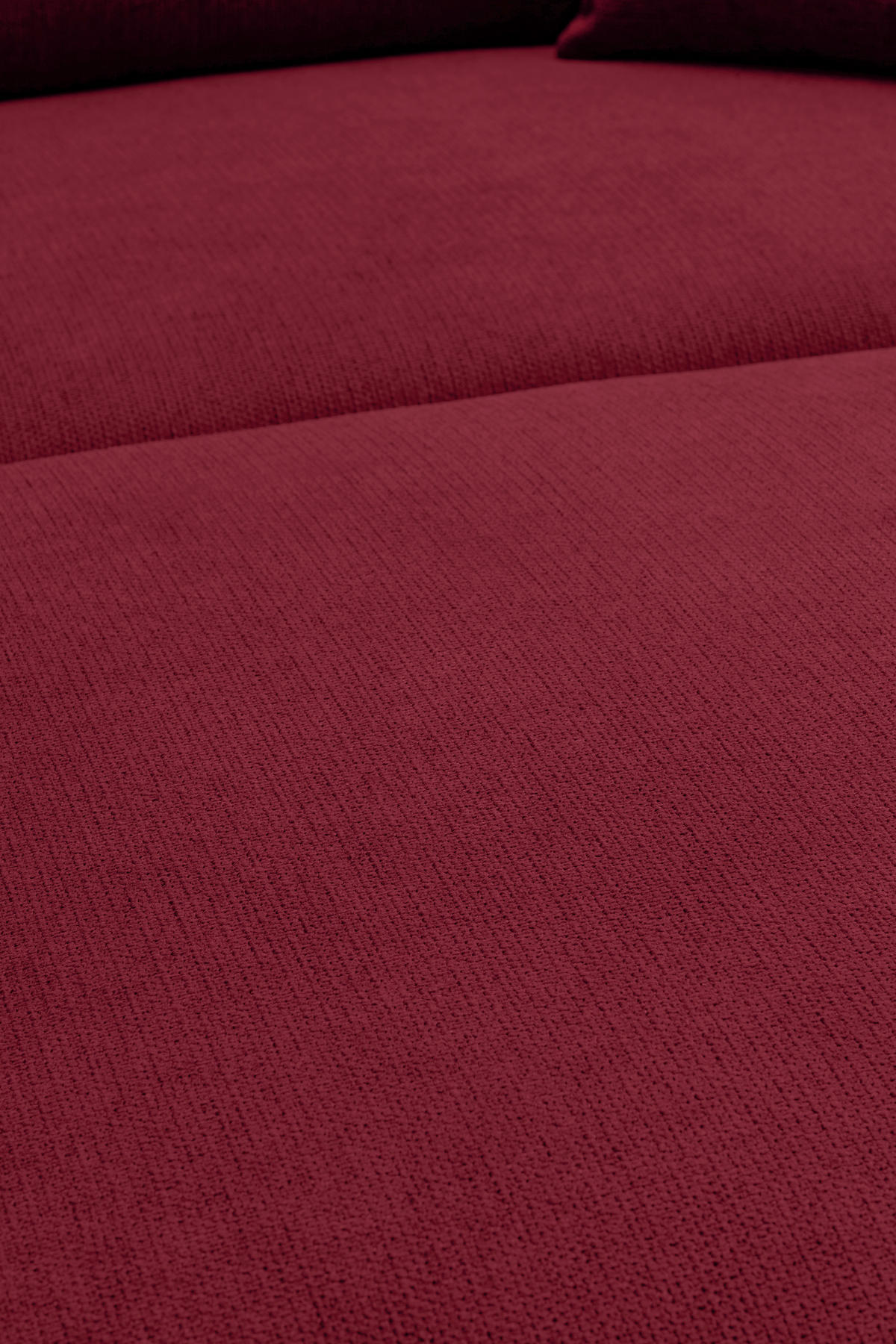 ECKSOFA Dunkelrot Webstoff  - Schwarz/Dunkelrot, KONVENTIONELL, Textil/Metall (304/196cm) - Hom`in