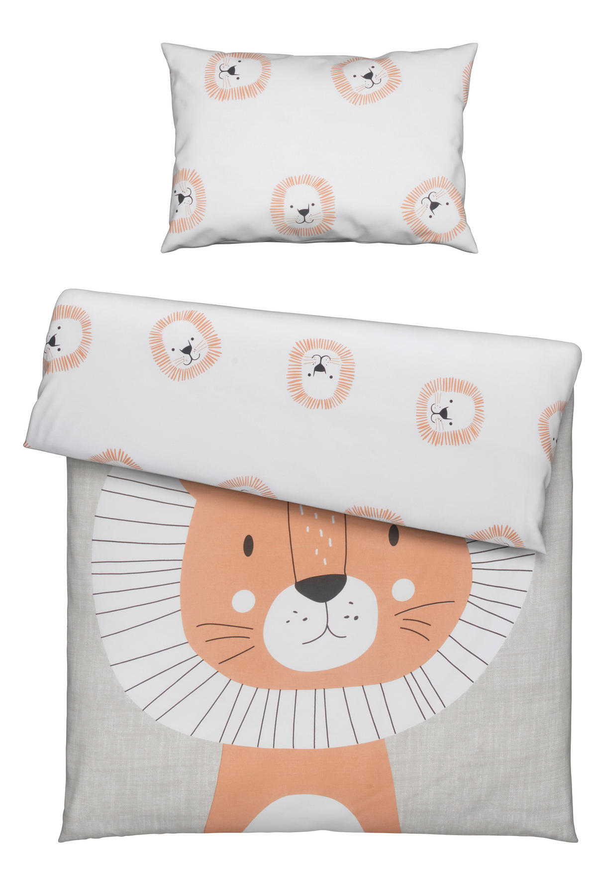 BABYBETTWÄSCHE 100/135 cm  - Grau, Basics, Textil (100/135cm) - Patinio