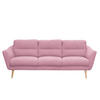 3-SITZER-SOFA in Webstoff Rosa  - Buchefarben/Rosa, Design, Holz/Textil (209/87/88cm) - Livetastic