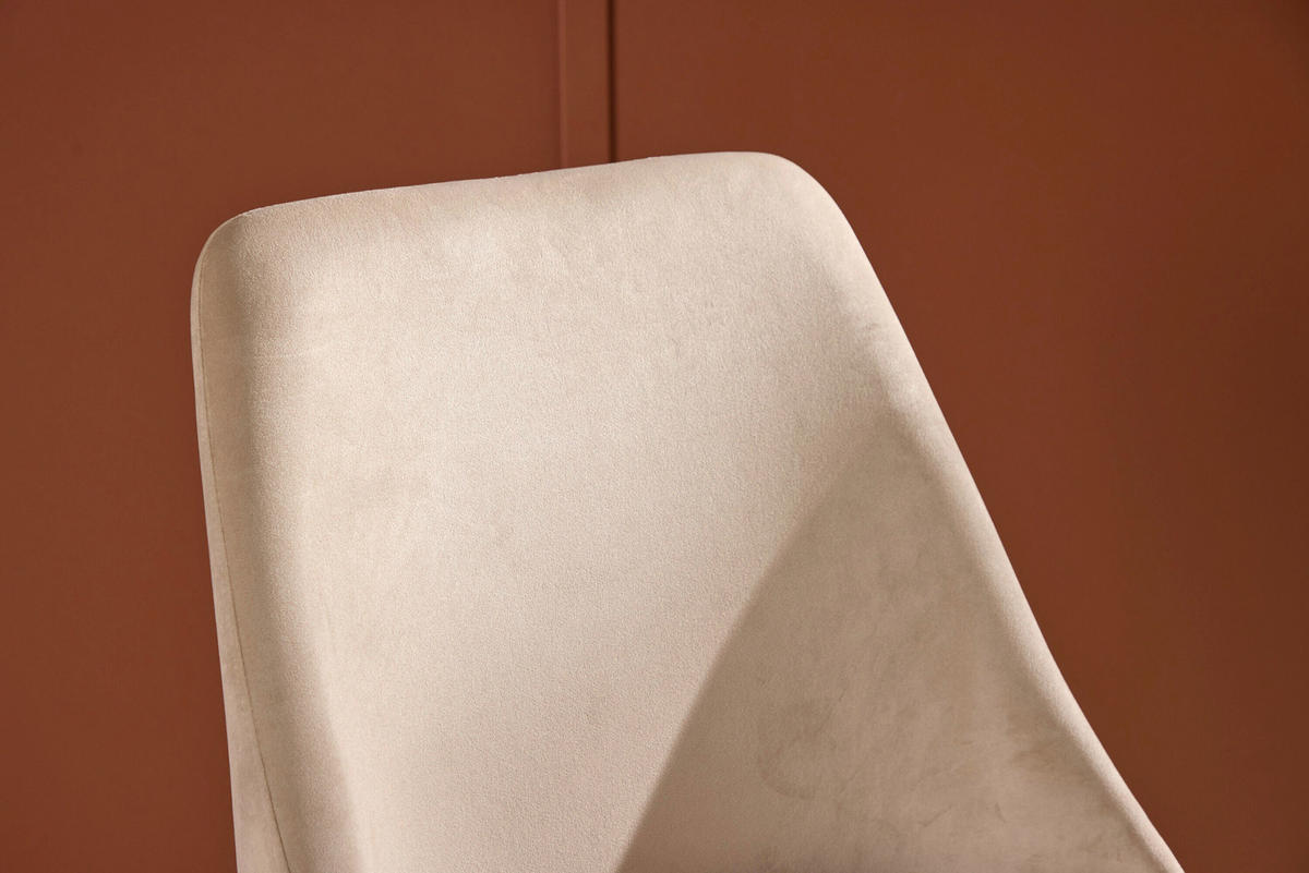 STOL stål  - beige/svart, Design, metall/textil (48/83/56cm) - Livetastic