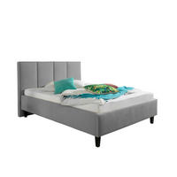 POLSTERBETT 140/200 cm,  in Grau,  - Schwarz/Grau, MODERN, Holz/Textil (140/200cm) - Livetastic