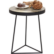 BEISTELLTISCH in Holzwerkstoff, Metall 40/40/50 cm - Schwarz/Weiß, Trend, Holzwerkstoff/Metall (40/40/50cm) - Ambia Home