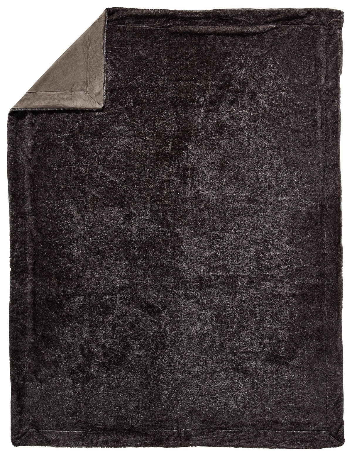 ĆEBE OD VEŠTAČKOG KRZNA 150/200 cm antracit  - antracit, Lajfstajl, tekstil (150/200cm) - Novel