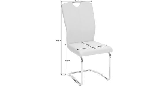 SCHWINGSTUHL in Eisen Bicast - Chromfarben/Braun, Design, Textil/Metall (58,5/99,5/46cm) - Hom`in