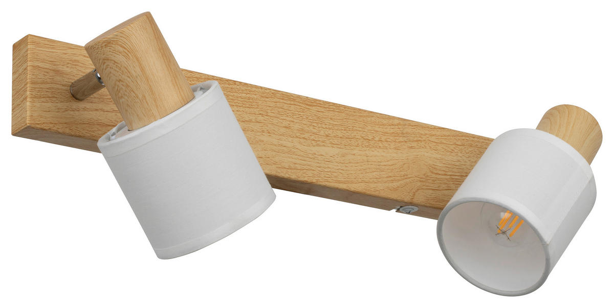 DECKENLEUCHTE    41/11,5/12,5 cm  - Weiß, Trend, Textil/Metall (41/11,5/12,5cm) - Novel