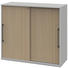 SCHIEBETÜRENSCHRANK in Eichefarben, Hellgrau - Eichefarben/Anthrazit, Design, Holzwerkstoff/Metall (120/111,7/43cm) SCHIEBETÜRENSCHRANK in Eichefarben, Hellgrau - Eichefarben/Anthrazit, Design, Holzwerkstoff/Metall (120/111,7/43cm)