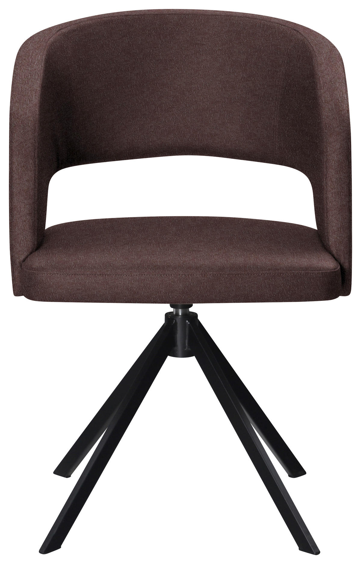 CHAISE ACCOUDOIRS  in Stahl Lederlook (vegan)  - Dunkelbraun/Schwarz, Konventionell, Textil/Metall (56/84/59cm) - Moderano