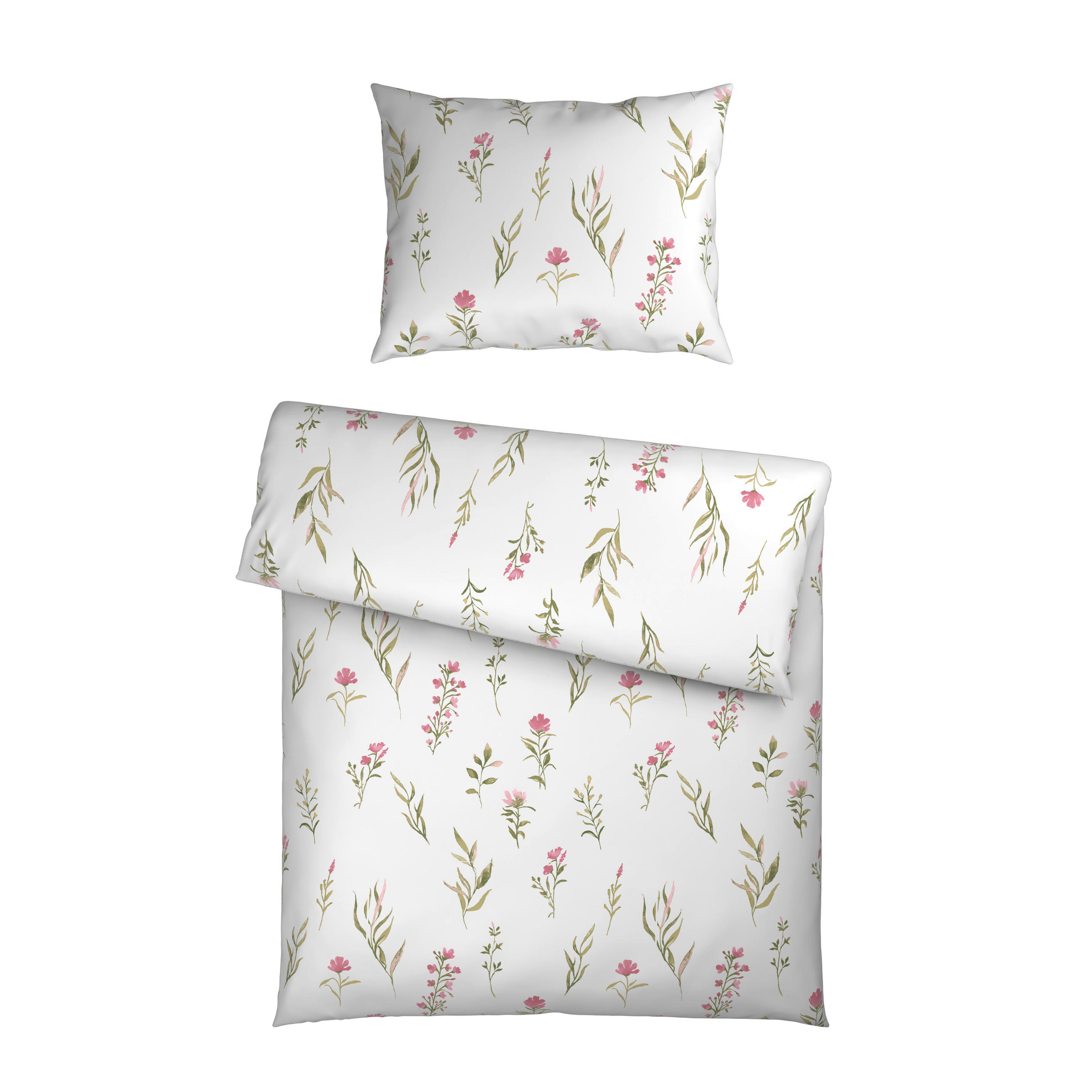 BETTWÄSCHE Mavie Satin 140/200 cm  - Rosa/Weiß, KONVENTIONELL, Textil (140/200cm) - Novel