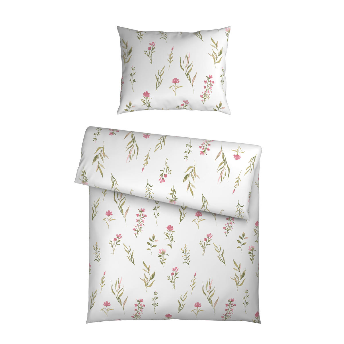 BETTWÄSCHE Mavie Satin 140/200 cm  - Rosa/Weiß, KONVENTIONELL, Textil (140/200cm) - Novel