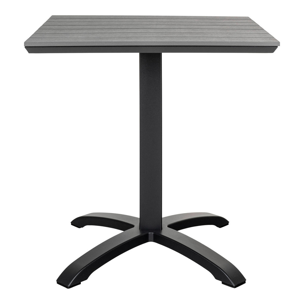 GARTENTISCH 70/72/70 cm Metall, Kunststoff Grau, Schwarz  - Schwarz/Grau, MODERN, Kunststoff/Metall (70/72/70cm) - MID.YOU