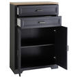 KOMMODE  in 86/127/38 cm  - Titanfarben/Graphitfarben, KONVENTIONELL, Holzwerkstoff/Metall (86/127/38cm) - Carryhome