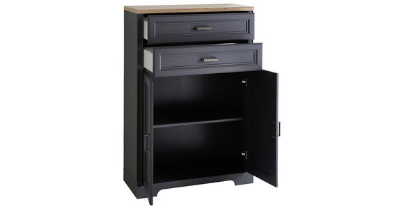 KOMMODE  in 86/127/38 cm  - Titanfarben/Graphitfarben, KONVENTIONELL, Holzwerkstoff/Metall (86/127/38cm) - Carryhome
