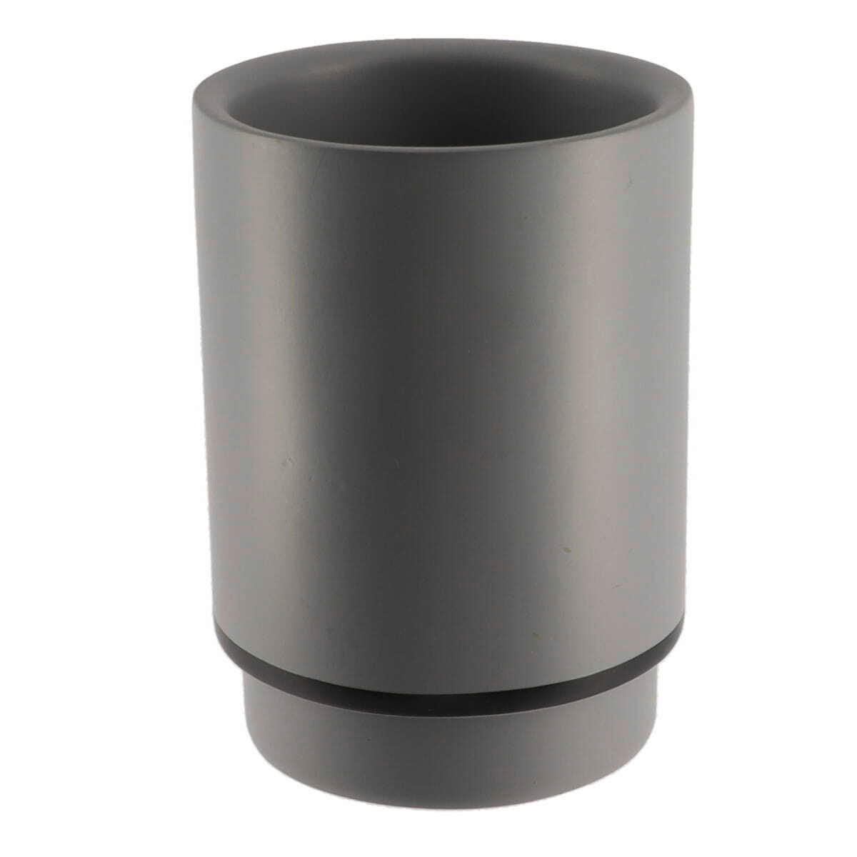 DRŽAČ ČETKICE ZA ZUBE  siva  plastika  - siva, Osnovno, plastika (7.3/7.3/10.2cm) - Homeware