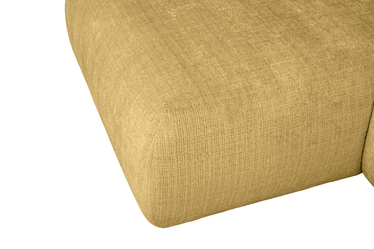 ECKSOFA Goldfarben Chenille Zierkissen, Rückenkissen, Rücken echt  - Goldfarben/Schwarz, MODERN, Kunststoff/Textil (188/276cm) - Milino