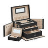 SCHMUCKKÄSTCHEN 26/17,4/18,2 cm  - Schwarz, LIFESTYLE, Leder/Holzwerkstoff (26/17,4/18,2cm)