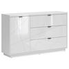 SIDEBOARD  in 156/93/42,5 cm  - Weiß Hochglanz/Schwarz, Design, Holzwerkstoff/Kunststoff (156/93/42,5cm)