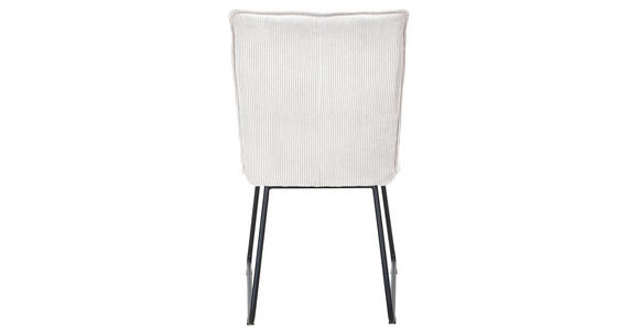 STUHL - Creme/Schwarz, Design, Textil/Metall (47/87/62cm) - Johann Jakob