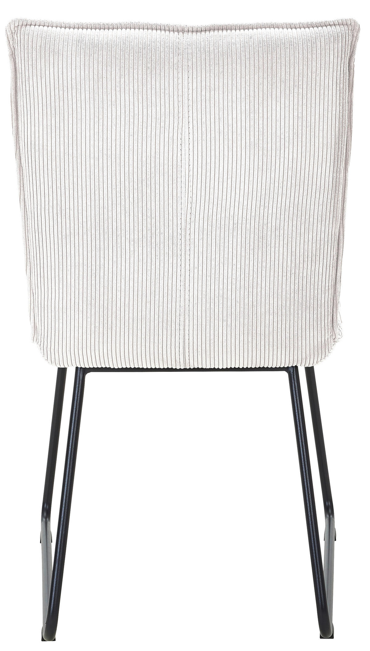 STUHL  in Eisen Feincord Metall, Textil  - Creme/Schwarz, Design, Textil/Metall (47/87/62cm) - Johann Jakob