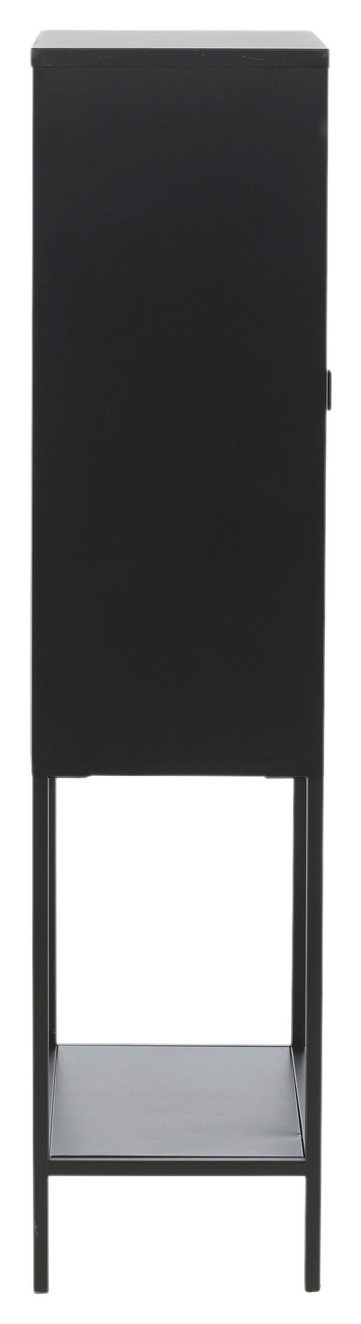 VITRINE in Schwarz  - Schwarz, Design, Metall (75/150/35cm) - Livetastic