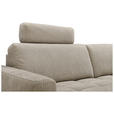 ECKSOFA Beige Chenille  - Beige/Schwarz, Design, Textil/Metall (246/165cm) - Carryhome