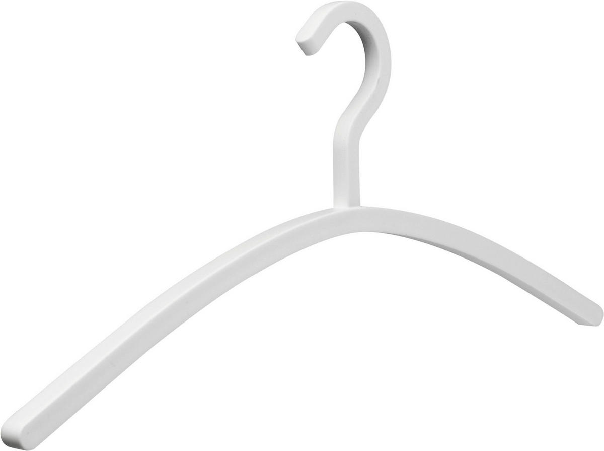 KLEIDERBÜGELSET 2-TEILIG 46 cm Kunststoff  - Weiß, Design, Kunststoff (46cm)