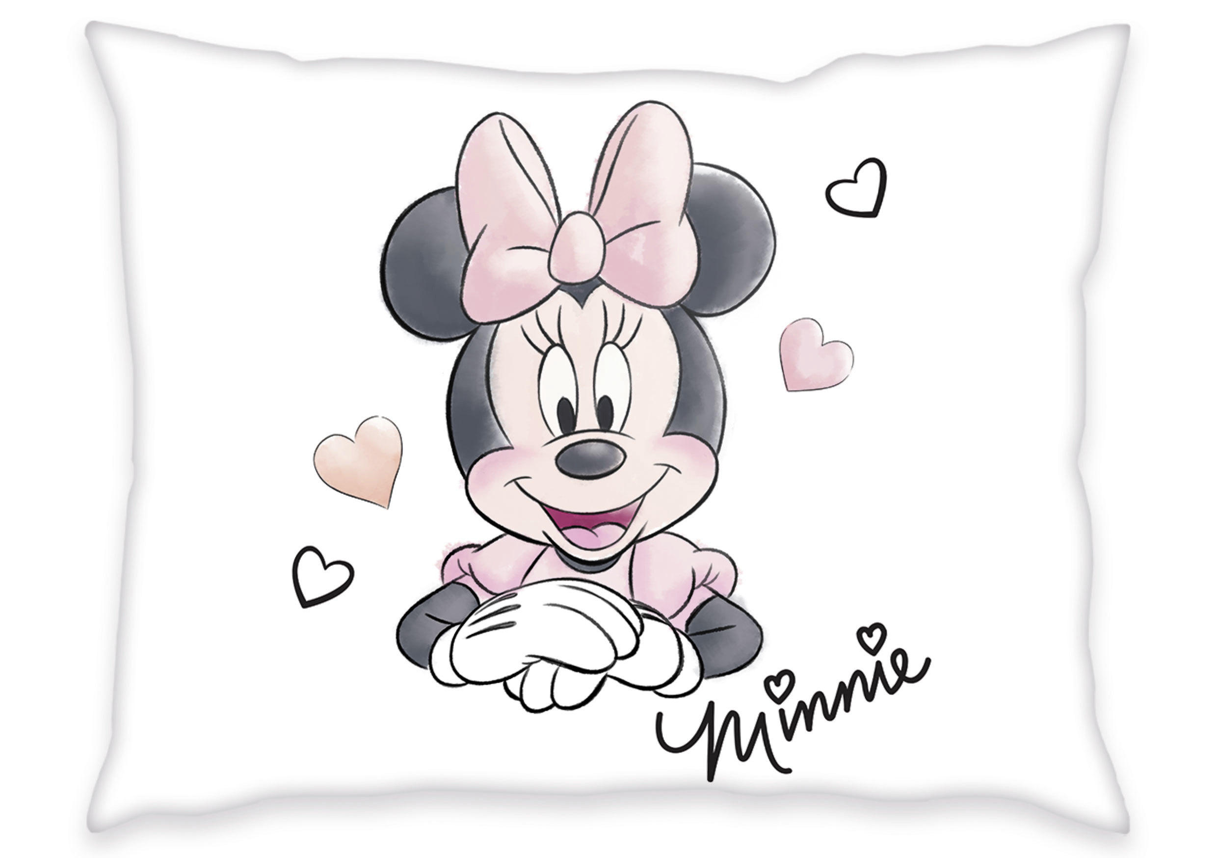 POVLEČENÍ MINNIE MOUSE 140/200 cm  - bílá/starorůžová, Konvenční, textil (140/200cm)