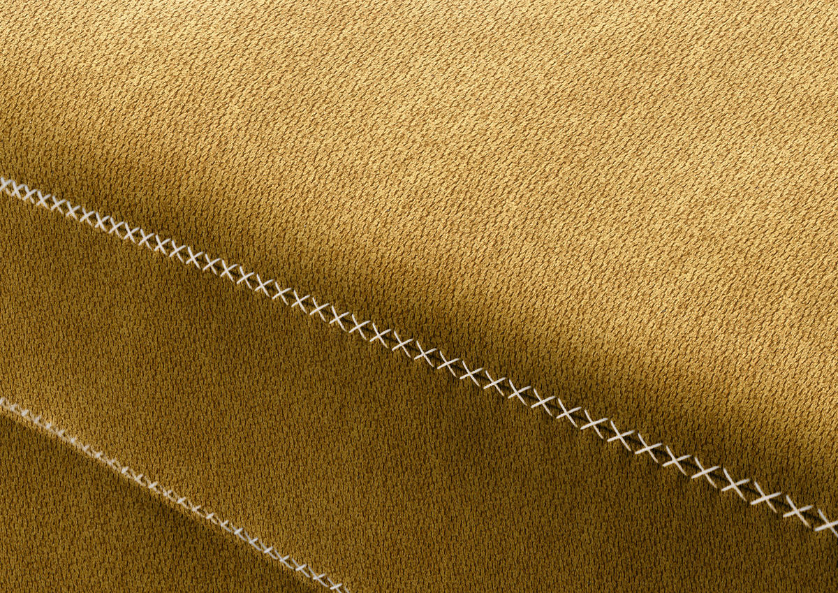 ECKSOFA in Mikrofaser Currygelb  - Currygelb/Eichefarben, Natur, Holz/Textil (226/273cm) - Beldomo System