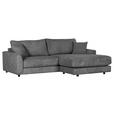 ECKSOFA Anthrazit Cord  - Anthrazit/Schwarz, Design, Kunststoff/Textil (240/175cm) - Landscape