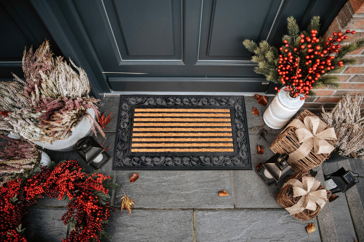 KOKOSMATTE  45/75 cm  Schwarz, Hellbraun  - Hellbraun/Schwarz, Basics, Naturmaterialien/Kunststoff (45/75cm) - Hanse Home