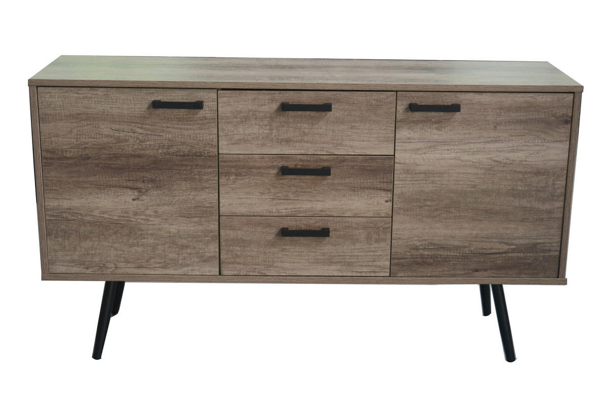 SIDEBOARD  in 150/84/39,5 cm  - Schwarz/Braun, Design, Holzwerkstoff (150/84/39,5cm) - Livetastic