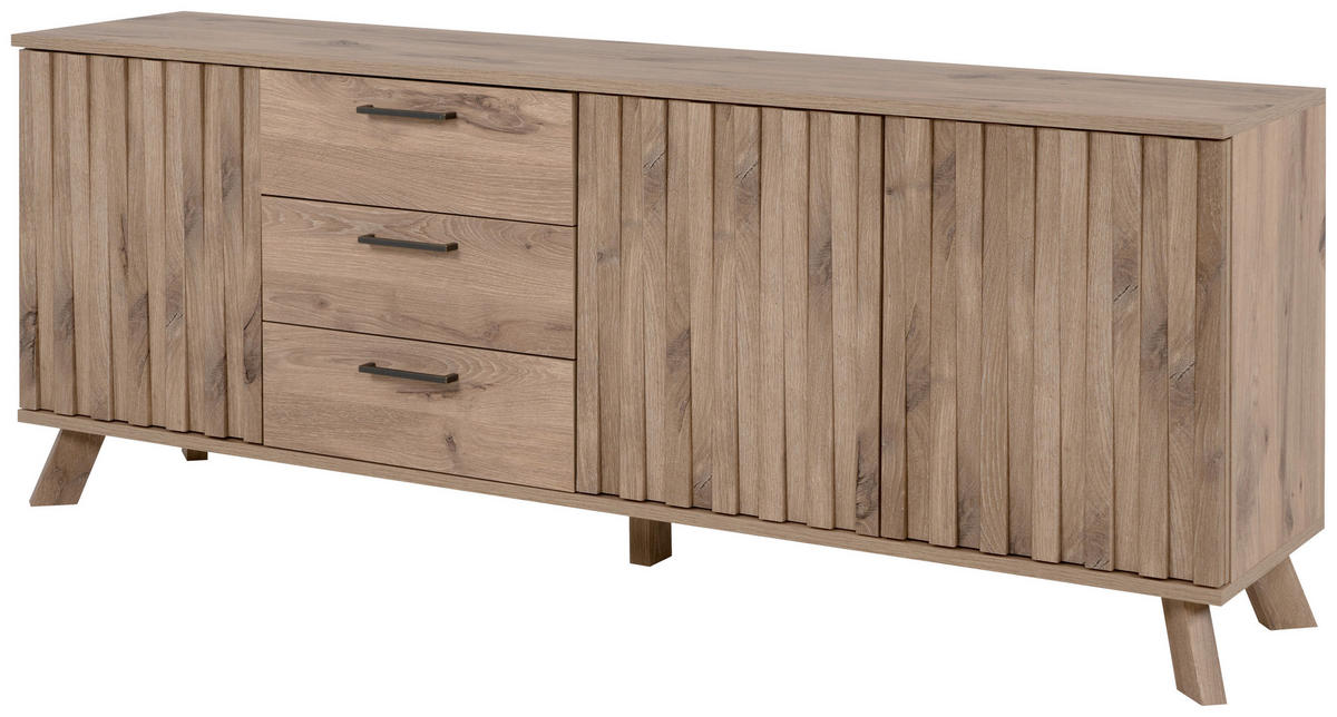 SIDEBOARD  in 175/67,8/40 cm  - Eichefarben, LIFESTYLE, Holzwerkstoff/Metall (175/67,8/40cm) - MID.YOU