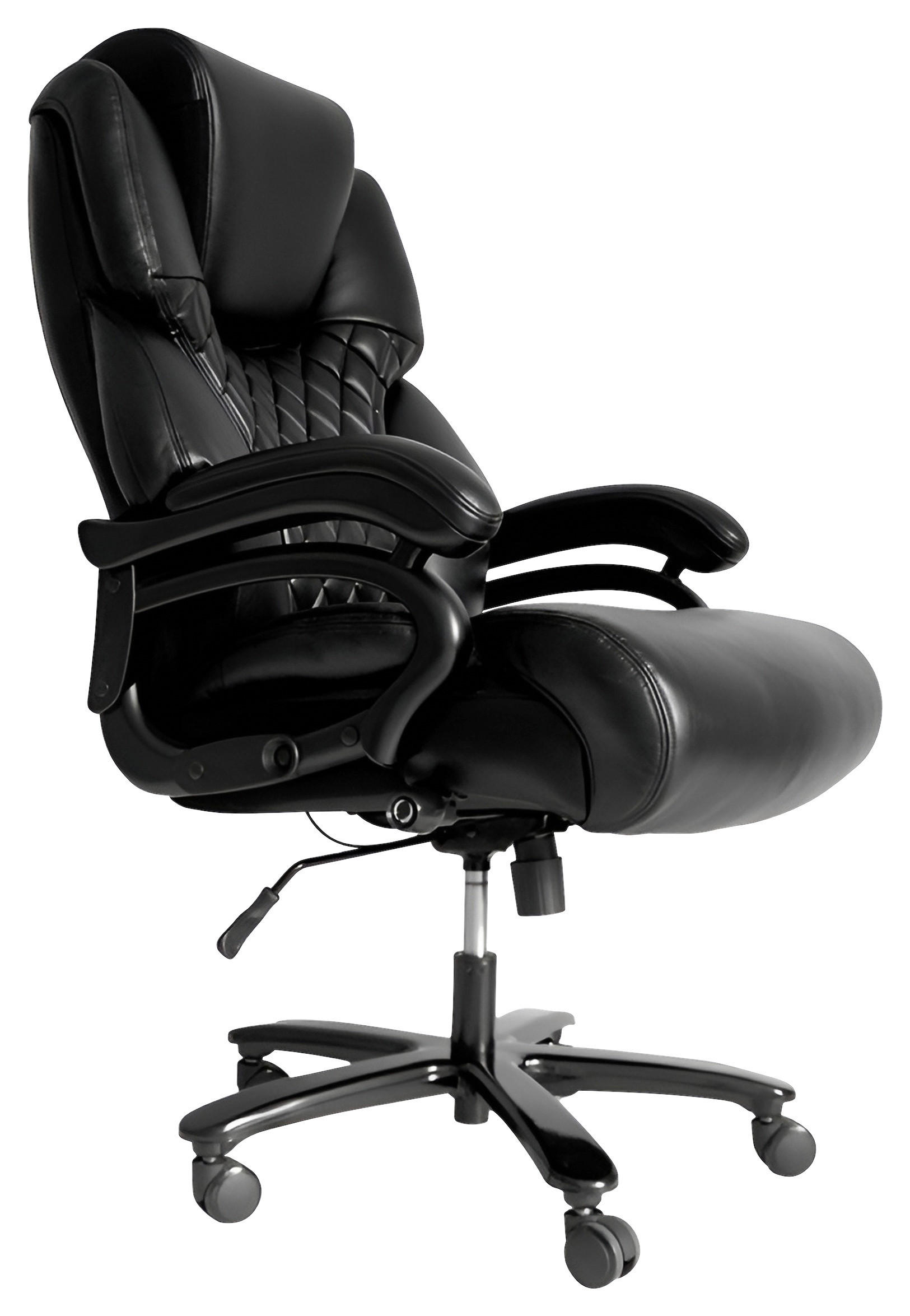 Novel KANCELÁRSKE KRESLO, kožený vzhľad, čierna