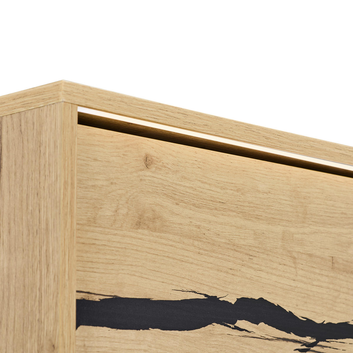 LOWBOARD  200/61/40 cm  - Eichefarben/Schwarz, KONVENTIONELL, Holzwerkstoff (200/61/40cm) - Xora