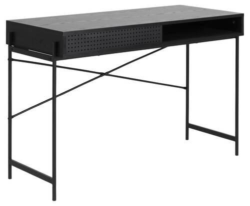 SCHREIBTISCH  in Schwarz  - Schwarz, KONVENTIONELL, Holzwerkstoff/Metall (110/50/75cm)