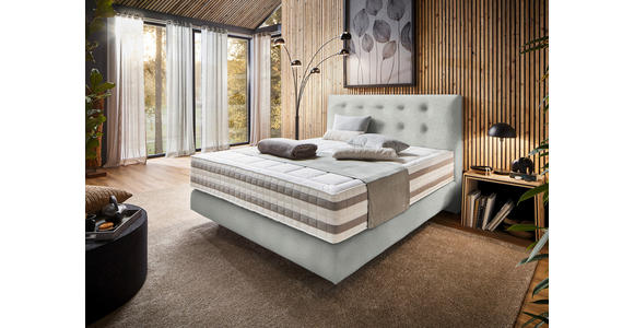 BOXSPRINGBETT 200/200 cm  in Naturfarben  - Naturfarben, KONVENTIONELL, Holz/Textil (200/200cm) - Dieter Knoll